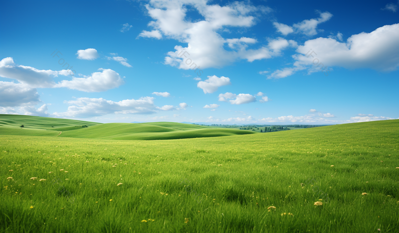 蓝天空下绿青新草地草原土地活力阳光场地天堂太阳天空国家农业,高清,摄影图,摄影图片,图片大全,摄影图免费下载